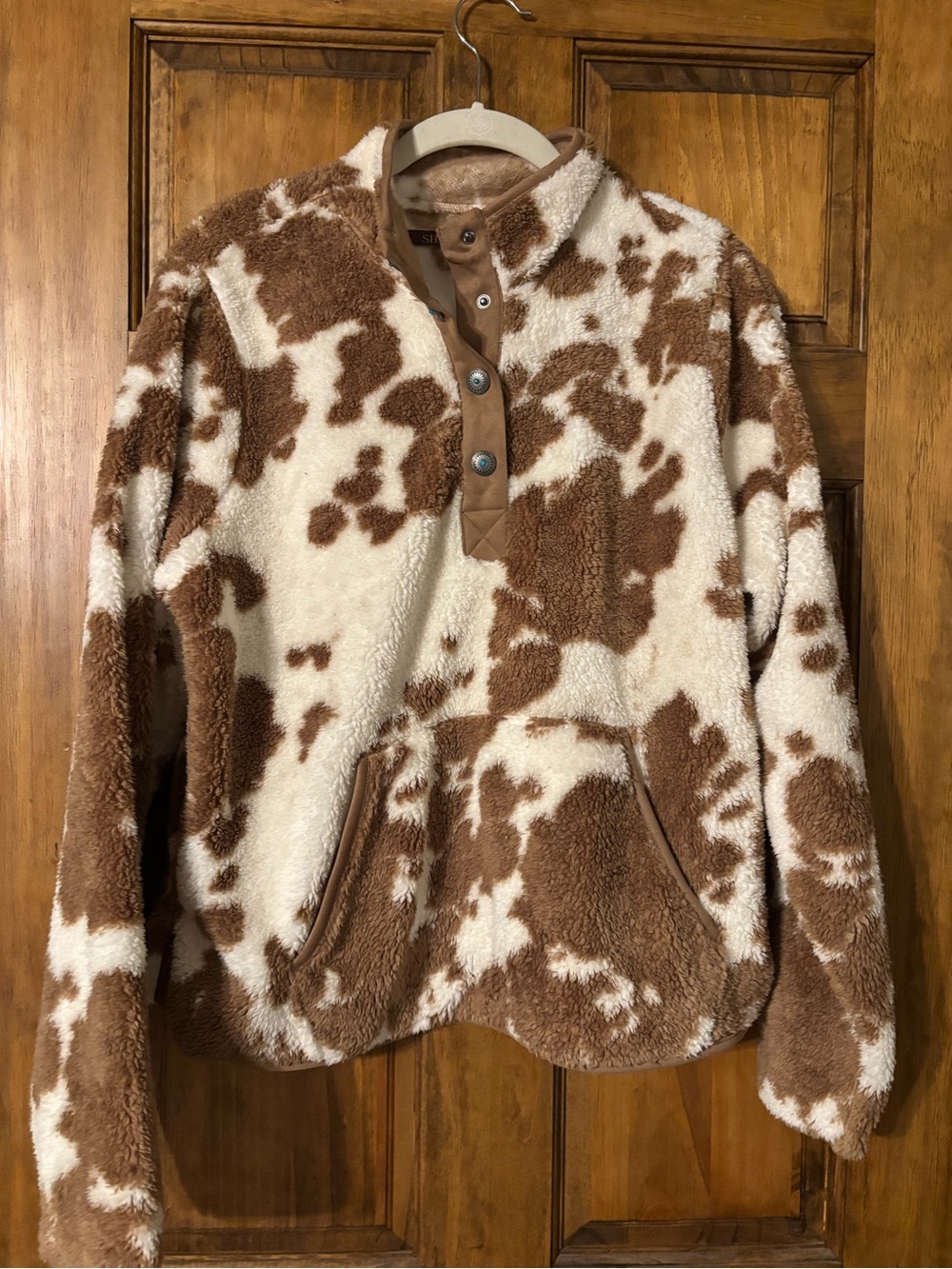 Shyanne Brown and Cream Fleece Pullover